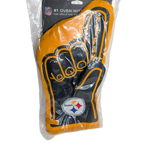 Steelers Official NFL Fan Apparel Oven Grill Glove Mit Black & Gold Brand New